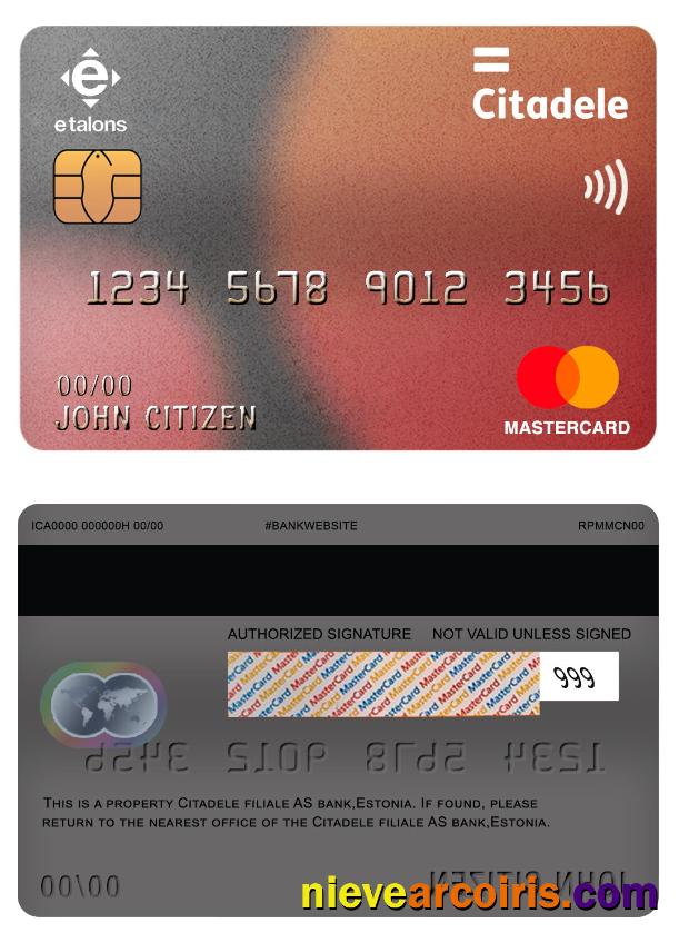 Estonia Citadele Filiale AS bank mastercard